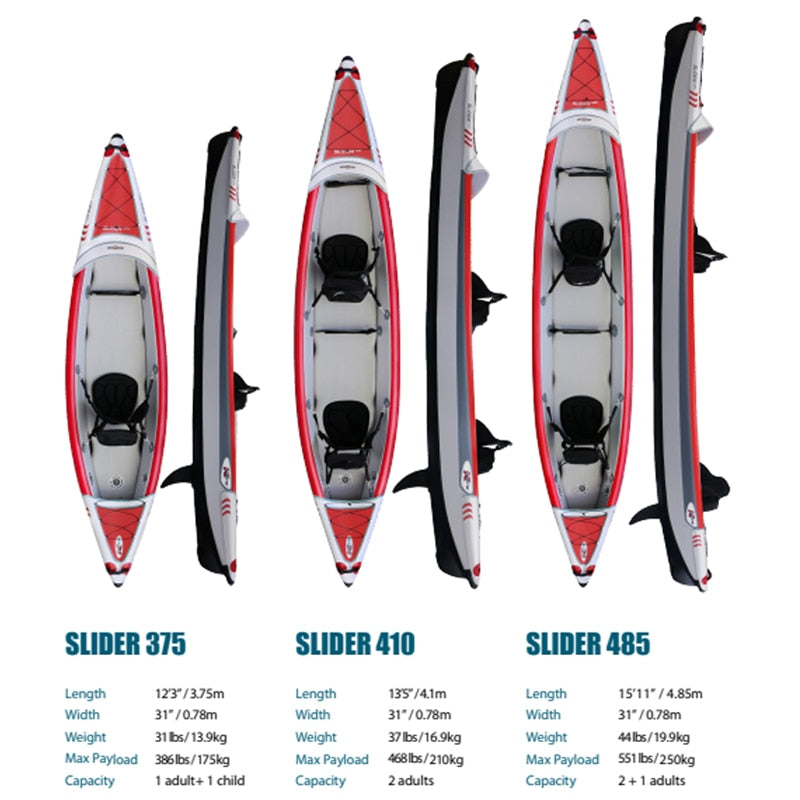 Inflatable Kayak - Water Sports Kayak with 3 different sizes
